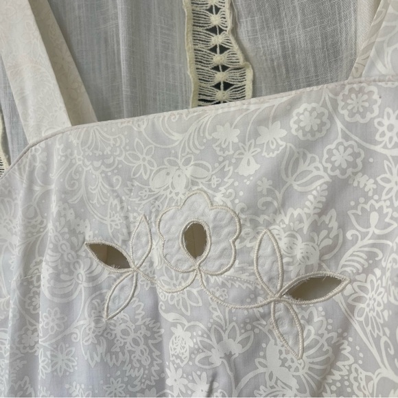 Vintage Lilly Pulitzer 60s/70s White Cutout Embroidered Bridal Midi Dress 10/12 - Picture 6 of 10